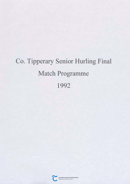 Co. Tipperary Senior Hurling Final Match Programme