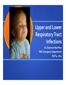 Upper and Lower Respiratory Tract Infections Dr