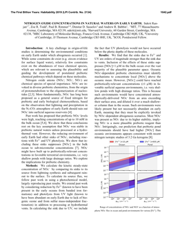 Nitrogen Oxide Concentrations in Natural Waters on Early Earth