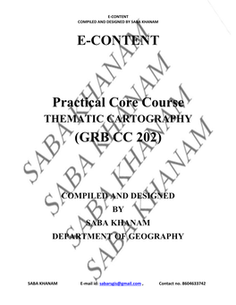 E-CONTENT Practical Core Course (GRB CC 202)