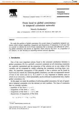 From Local to Global Consistency in Temporal Constraint Networks