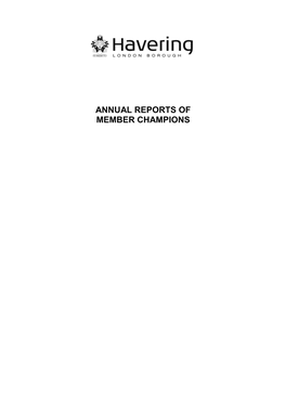 Annual Reports of Member Champions