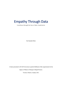 Empathy Through Data Loneliness Through the Lens of Data Visualization