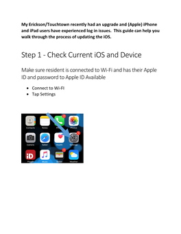 Step 1 - Check Current Ios and Device