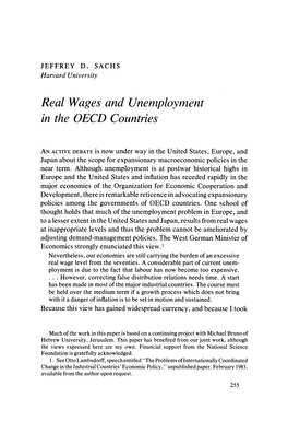 Real Wages and Unemployment in the OECD Countries