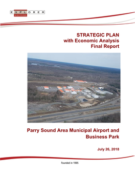 STRATEGIC PLAN with Economic Analysis Final Report Parry Sound