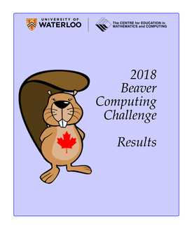 2018 Beaver Computing Challenge Results