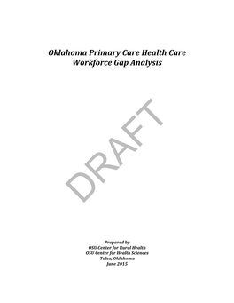 Oklahoma Primary Care Health Care Workforce Gap Analysis