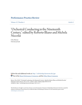 Orchestral Conducting in the Nineteenth Century,