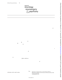 Synapses, Sea Slugs, and Psychiatry