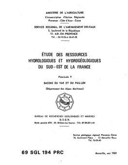 Hydrologiques Et Hydrogéologiques