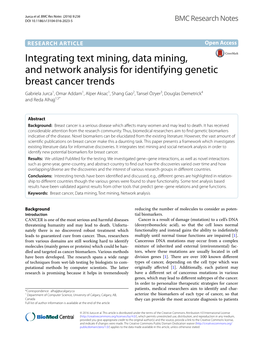 Integrating Text Mining, Data Mining, and Network Analysis for Identifying