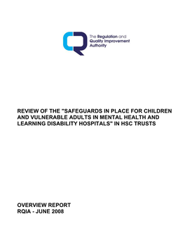 Review of the Safeguards for Children and Vulnerable Adults in Mental