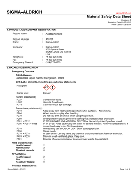 Acetophenone Sigma Aldrich.Pdf