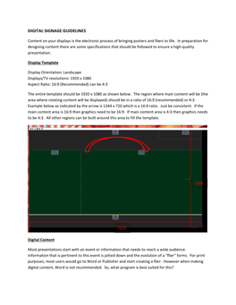 Digital Signage Guidelines