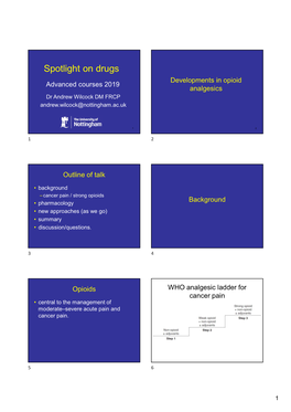 Developments in Opioid Drugs