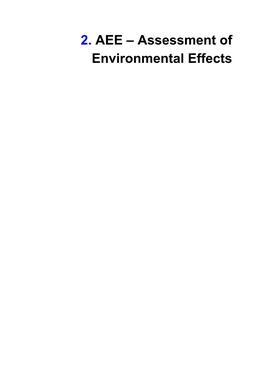 2. AEE – Assessment of Environmental Effects