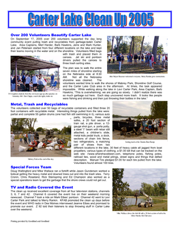 To See the 2005 Clean up Newsletter