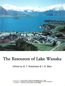 The Resources of Lake Wanaka