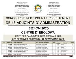 De 45 Adjoints D'administration