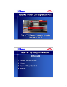 Transit City Progress Update