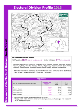 Electoral Division Profile 2013