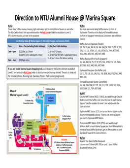 Direction to NTU Alumni House @ Marina Square