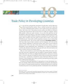 10Chapter Trade Policy in Developing Countries