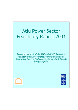 Atiu DRAFT Power Sector/Feasibility Report