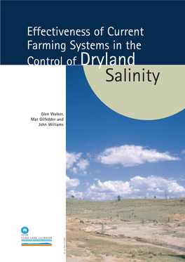 Effectiveness of Current Farming Systems in the Control of Dryland Salinity