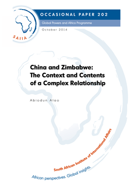 China and Zimbabwe: the Context and Contents of a Complex Relationship