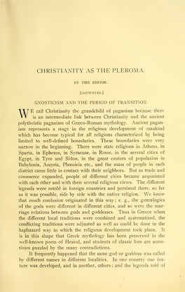 Christianity As the Pleroma