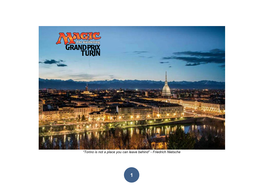 GP Turin 2018 Travel Guide