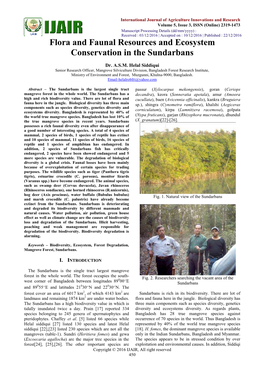 Flora and Faunal Resources and Ecosystem Conservation in the Sundarbans