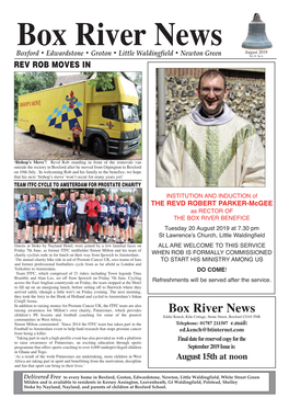 Boxford • Edwardstone • Groton • Little Waldingfield • Newton Green Vol 19 No 8 RBEV Roob Mxov ESR in Iver News