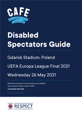 Disabled Spectators Guide