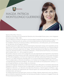 Magda. Patricia Montelongo Guerrero