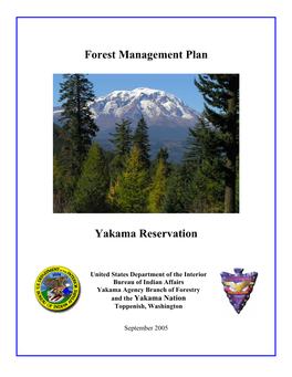 Forest Management Plan Yakama Reservation