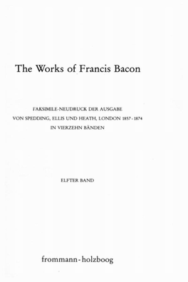 The Works of Francis Bacon