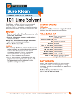 101 Lime Solvent