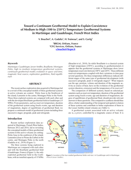 Temperature Geothermal Systems in Martinique and Guadeloupe, French West Indies