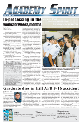 In-Processing in the Works for Weeks, Months Graduate Dies in Hill AFB F