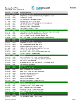 Schedule Quickprint TKRN-FM