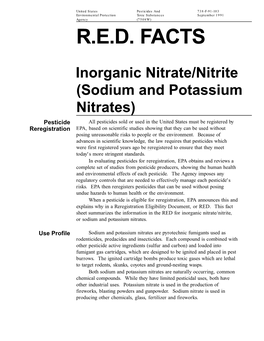 Pesticides and 738-F-91-103 Environmental Protection Toxic Substances September 1991 Agency (7508W) R.E.D