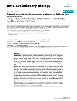 Diversification of Myco-Heterotrophic Angiosperms: Evidence From