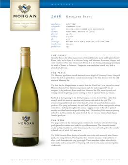 2016 Grenache Blanc