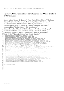 IRAC Near-Infrared Features in the Outer Parts of S4G Galaxies