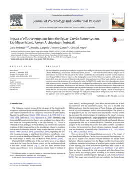 Impact of Effusive Eruptions from the Eguas-Carvão Fissure System, São