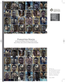 Forgotten Voices a Population-Based Survey on Attitudes About Peace and Justice in Northern Uganda