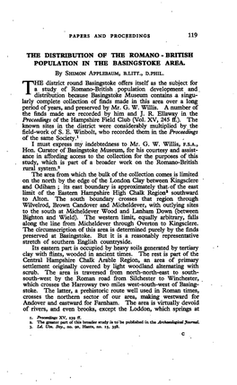 The Distribution of the Romano-British Population in The